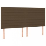Cumpara ieftin Tablii de pat, 4 buc, maro inchis, 90x5x78/88 cm, textil