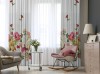 Set draperii dim-out model floral cu rejansa din bumbac tip fagure, Madison, 150x225 cm, densitate 700 g/ml, Parrot Tulipa, 2 buc