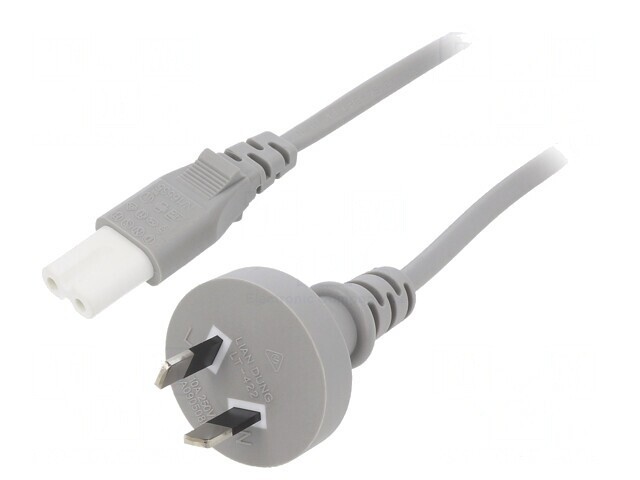 Cablu 2x0,75mm2 AS/NZS 3112 mufă IEC C7 PVC 1,8m
