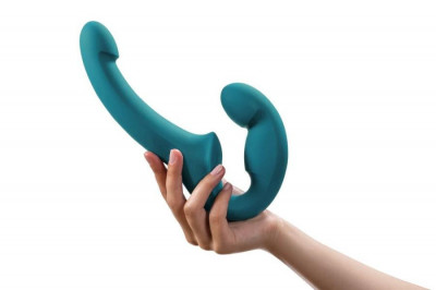 Dildo Pentru Cupluri Share Lite, Verde Inchis, 30 cm foto