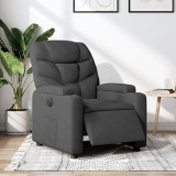 VidaXL Fotoliu rabatabil electric, negru, material textil