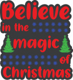 Cumpara ieftin Sticker decorativ, Believe In The Magic Of Christmas , Multicolor, 65 cm, 4851ST-1, Oem