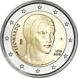 Italia moneda comemorativa 2 euro 2019 - Leonardo da Vinci - UNC