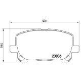 Placute frana Toyota Avensis Verso ( M2) 05.01-12.11, Matrix ( E13) 01.02-12.07, Fata, BREMBO