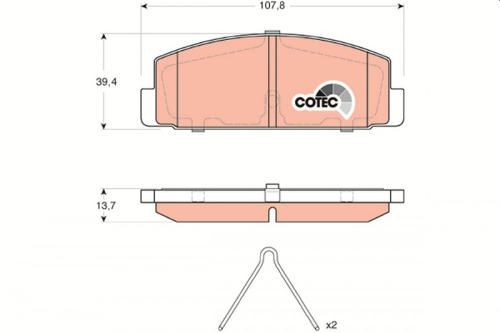 TRW GDB3311 COTEC set placute frana,frana disc