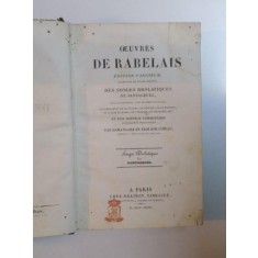 OEUVRES DE RABELAIS. DES SONGES DROLATIQUES DE PANTAGRUEL EY D&#039;UN NOUVEAU COMMENTAIRE par ESMANGART et ELOI JOHANNEAU 1823