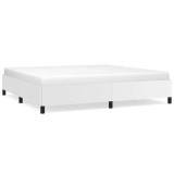 Cumpara ieftin Cadru de pat, alb, 200x200 cm, piele ecologica