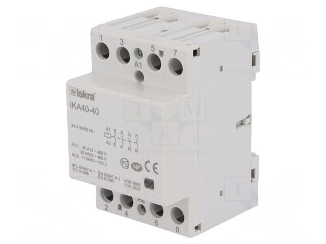 Contactor 4-Poli 40A 24VAC NO