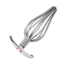 Dop Anal Small Sexy Bars, Metal, Argintiu, 11 cm, Mokko Toys