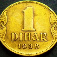 Moneda istorica 1 DINAR - YUGOSLAVIA, anul 1938 *cod 2436