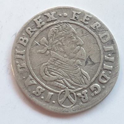 Austria 3 kreuzer 1627 Viena argint Ferdinand ll foto