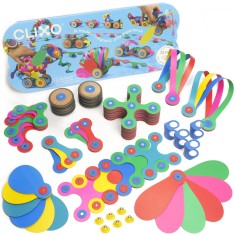 Clixo&reg; joc magnetic de construit - Modele cu rotite (72 piese) PlayLearn Toys