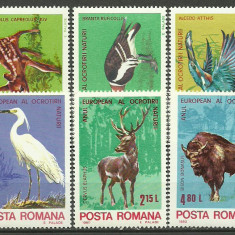 1980 - Ocrotirea naturii, fauna, serie neuzata
