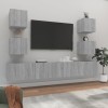 VidaXL Set dulapuri TV, 6 piese, gri sonoma, lemn prelucrat 3114268