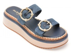 Papuci ALDO albastri, KAEITHIEN 401, din material textil