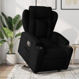 VidaXL Fotoliu rabatabil cu ridicare pe verticală, negru, textil