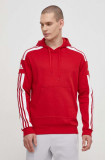 Adidas Performance bluză HC6282 bărbați, culoarea roșu, cu imprimeu HC6282