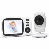 Baby Monitor si Camera Audio-Video Wireless Pentru Supraveghere Bebe, model 632A, Ecran HD XXL 3.2 Inch LCD, Senzor Sunet, Mod Vedere Nocturna Infraro