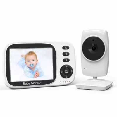 Baby Monitor si Camera Audio-Video Wireless Pentru Supraveghere Bebe, model 632A, Ecran HD XXL 3.2 Inch LCD, Senzor Sunet, Mod Vedere Nocturna Infraro foto