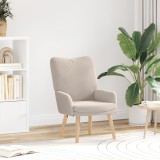 VidaXL Fotoliu de relaxare, gri deschis, material similar l&acirc;nă