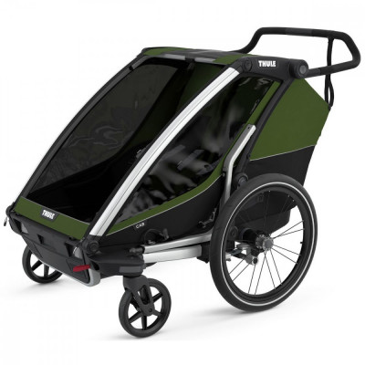 Carucior multisport Thule Chariot Cab 2, Aluminum/Cypress Green foto