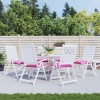 VidaXL Perne pentru scaun, 6 buc., roz, 40x40x7 cm, material textil 361503