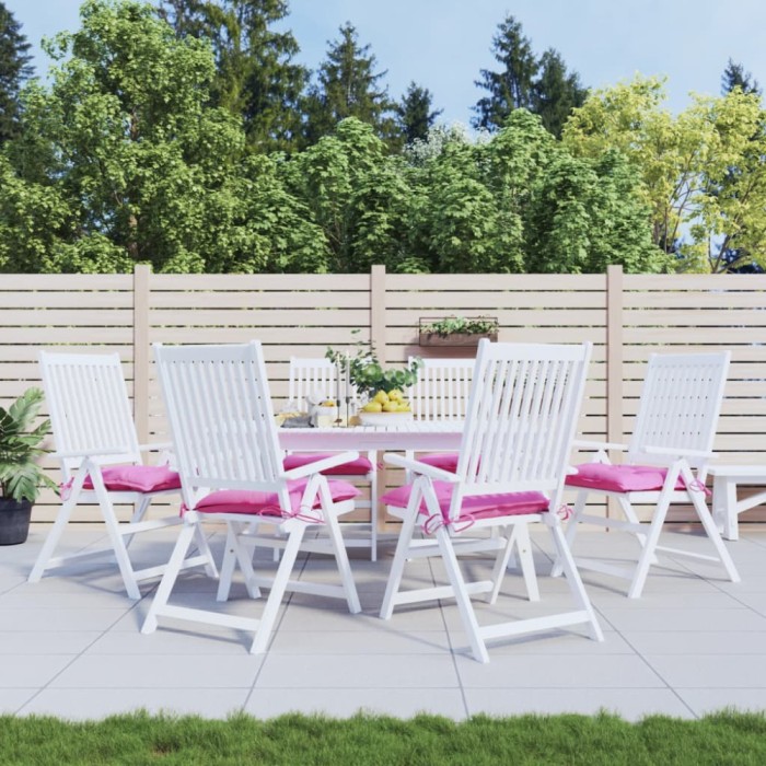 vidaXL Perne pentru scaun, 6 buc., roz, 40x40x7 cm, material textil 361503