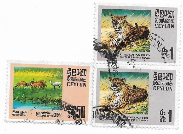 Ceylon - Fauna salbatica, 1970 - valori obliterate