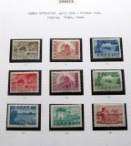 Grecia 1942&ndash;1944 &ndash; Ocupația Germană, seria Views (continuare), 9 timbre MNH -GB