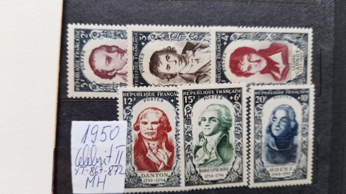 1950-Franta- YT=867-872 c.set MH
