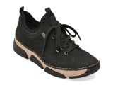 Pantofi sport RIEKER negri, 45976, din piele naturala