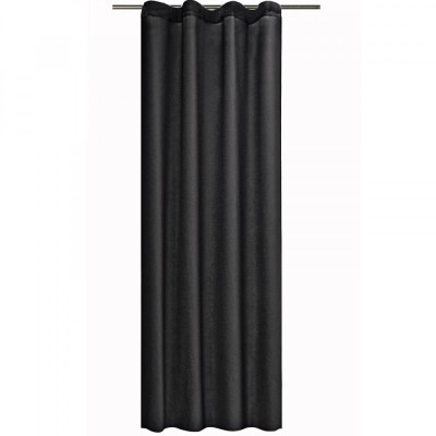Draperie opaca Stella cu rejansa Jemidi, 140 x 175 cm, Negru, Poliester, 55283.01.04 foto