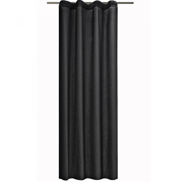 Draperie opaca Stella cu rejansa Jemidi, 140 x 175 cm, Negru, Poliester, 55283.01.04
