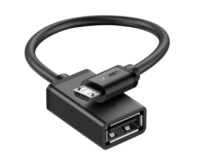 Adaptor UGREEN OTG micro USB la USB-A, negru , model US133 foto