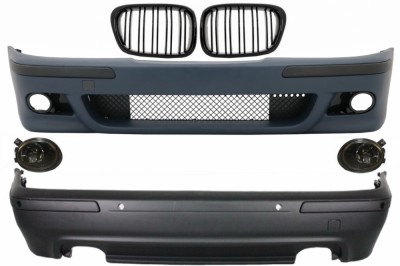 Body Kit Exterior BMW Seria 5 E39 (1997-2003) Cu Proiectoare Fumurii si Grile Negru Lucioase Performance AutoTuning foto