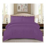 Cumpara ieftin Lenjerie de Pat Dublu Bumbac Damasc 4 Piese cu Elastic, Mov Inchis - CPL1