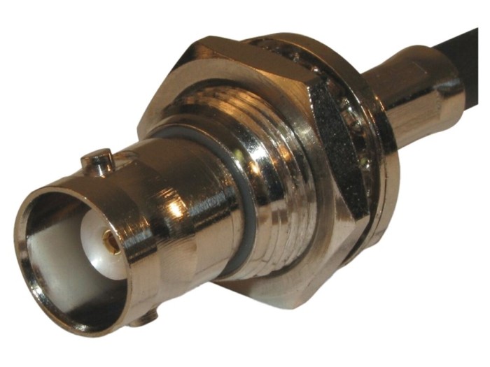 Conector BNC mamă 50&Omega; aurit