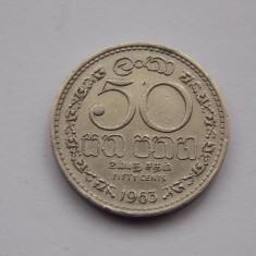 50 CENTS 1963 CEYLON