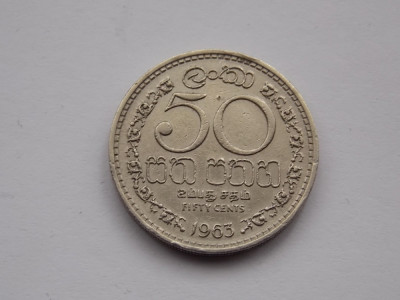 50 CENTS 1963 CEYLON foto