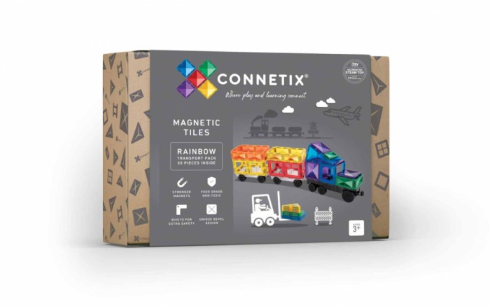 Magnetic Tiles Set constructie magnetic 50 piese masinute