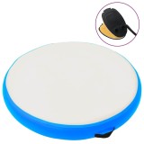 vidaXL Saltea gimnastică gonflabilă cu pompă albastru 100x100x10cm PVC 92704
