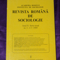 REVISTA ROMANA DE SOCIOLOGIE NR. 3-4/1999. editura academiei