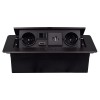 Priza Incorporabila in mobilier, ATOMKIT, 2 Prize Schuko, USB-A+C ,Intrare HDMI, Intrare retea, Conductori cupru, Material de Aluminiu, Calitate Super
