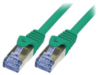 Cablu Patch S/FTP Cat6a 10m Verde LSZH foto