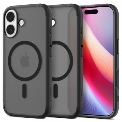 Husa MagSafe pentru Apple iPhone 17, Spigen, Ultra Hybrid, Neagra Satinata foto