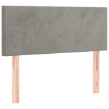 Cumpara ieftin Tablie de pat, gri deschis, 100x5x78/88 cm, catifea