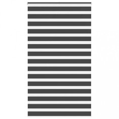 Jaluzea tip zebra neagră lățime țesătură 115,9 cm poliester foto