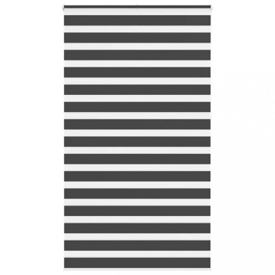 Jaluzea tip zebra neagră lățime țesătură 115,9 cm poliester foto