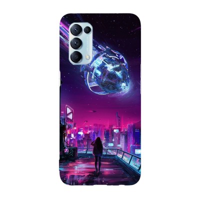 Husa compatibila cu Oppo A54s, Viceversa, model Spaceship Cyberpunk, Silicon, TPU foto