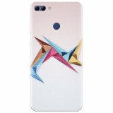 Husa silicon pentru Huawei Y9 2018, Abstract Minimalistic Colors Triangles